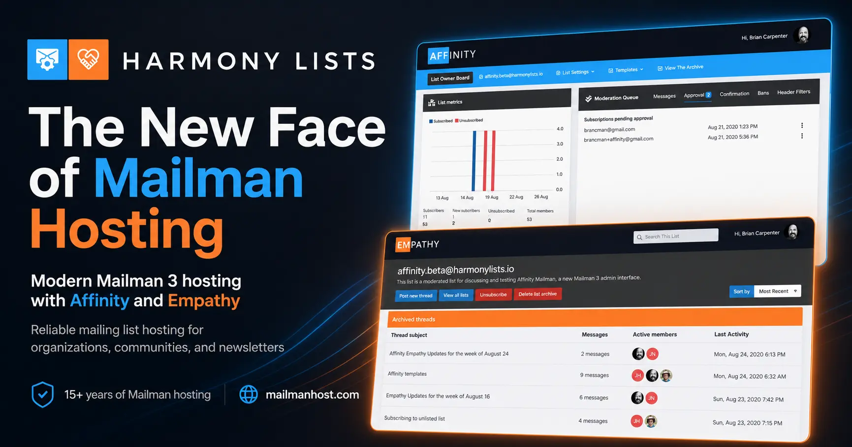 Mailman Hosting for Mailman 2 & 3 - Harmony Lists